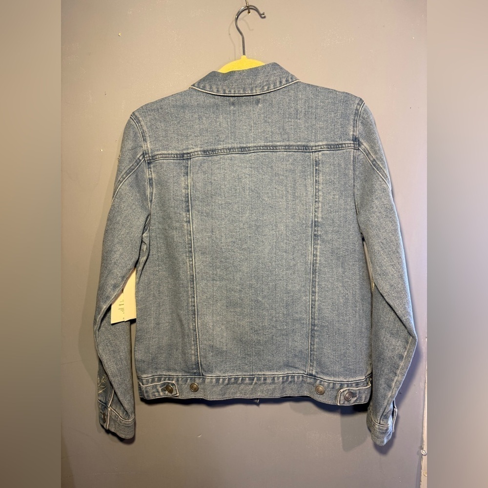 The Pioneer Woman Blue Jean Jacket with Embroidered Sleeves - Picture 5 of 6